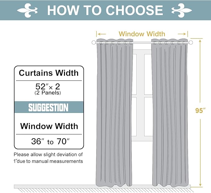ChrisDowa Grommet Blackout Curtains for Bedroom and Living Room - 2 Panels Set Thermal Insulated Room Darkening Curtains (Forest Green, 52W x 95L)