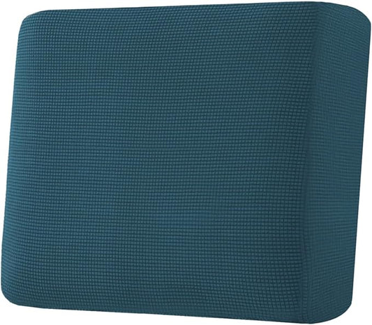 H.VERSAILTEX Super Stretch Individual Seat Cushion Covers Sofa Covers Couch Cushion Covers Slipcover Sets Thick Jacquard Textured Twill Fabric (1 Piece Chair Cushion Cover, Deep Teal)