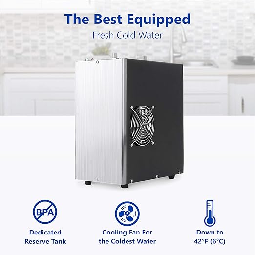 Express Water Universal Chiller Cooling System for Water Filters – Compatible with Reverse Osmosis Filtration Systems – Includes ¼” Quick Connect Set-Up