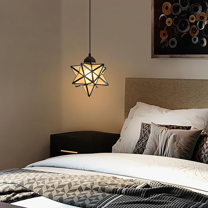 Frosted White Glass Pendant Lights for Kitchen Island Dining Room Light Fixture Chandelier Hanging Lighting with Warm Light Bulb