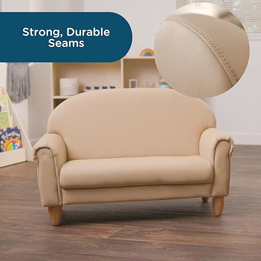 Children's Factory As We Grow Toddler Sofa, Flexible Seating for Daycare or Preschool, Kids Reading Couch, Playroom Furniture, Buff