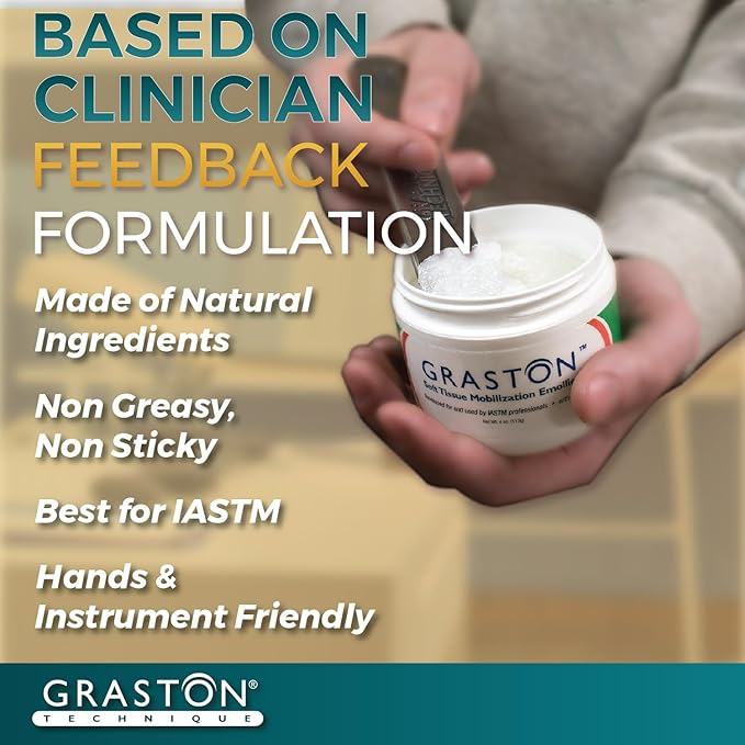 Graston Technique Arnica Soft Tissue Emollient - 4oz Jar Pro-Grade Therapy Cream for IASTM, Massage, Relief, and Recovery, 12-Pack