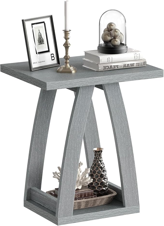 End Table, Side Table, Nightstand, Sofa Side Table with Shelf, Modern End Table for Living Room, Bedroom