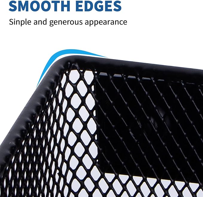 dedoot Magnetic Pencil Holder, Black Mesh Pen Organizer Strong Magnetic Storage Basket Organizes Pens, Pencils, Markers for Whiteboard, Locker, Fridge, Cubicle Desk, Offices 6.3x2.3x2.6inch