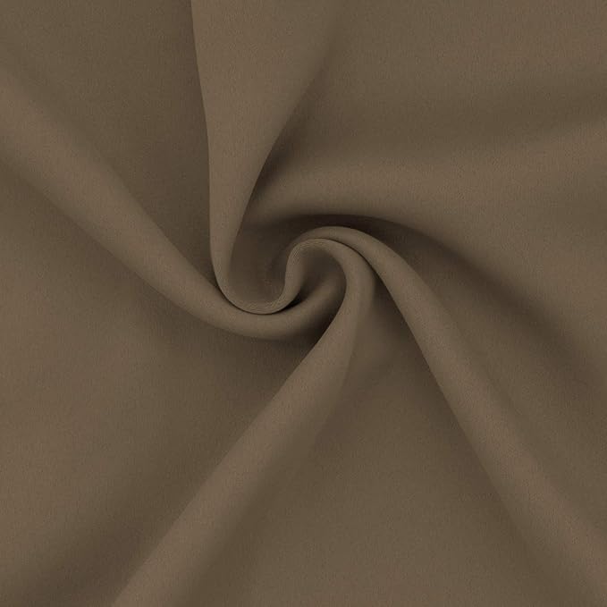 Easy-Going Blackout Curtains for Bedroom, Solid Thermal Insulated Grommet and Noise Reduction Window Drapes, Room Darkening Curtains for Living Room, 2 Panels (52x108 in,Natural)