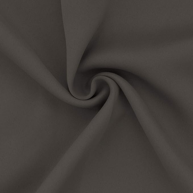 Easy-Going Blackout Curtains for Bedroom, Solid Thermal Insulated Grommet and Noise Reduction Window Drapes, Room Darkening Curtains for Living Room, 2 Panels (52x108 in,Taupe)