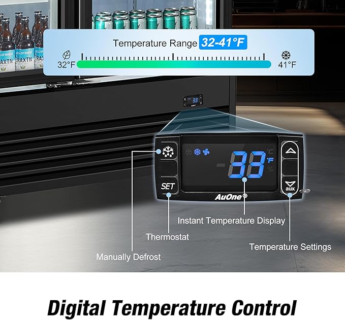 Commercial Beverage Refrigerator, 75" W 60 Cu. Ft. Commercial Drink Fridge, Display Refrigerator with 3 Glass Door, Commercial Display Fridge with 12 Adjustable Shelves, for Shop, Restaurant, Bar