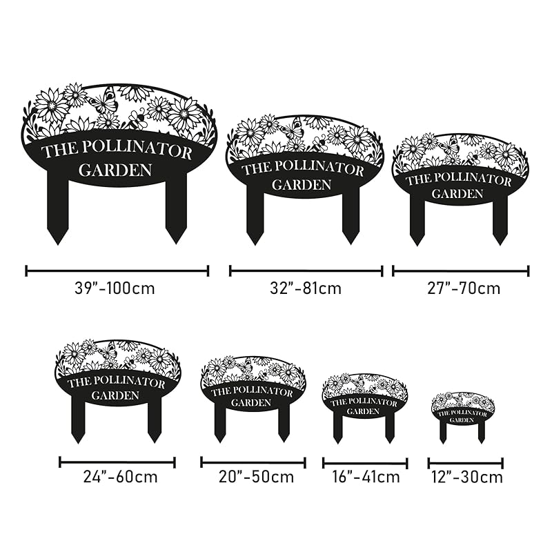 Custom Metal Garden Sign, Flower Sign with Stakes, Personalized Garden Decor for Outside, Garden Family Name Sign, Outdoor Steel Yard Sign, Large Patio Garden Sign Art, Housewarming Gift