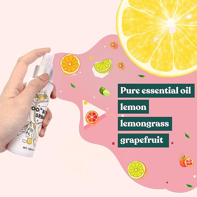 Clean-n-Fresh Toilet Spray, 6.8 Fl.oz Poo Spray | Up to 400+ Uses, 100% Natural Plant Essential Oil Citrus Scent, Bathroom Deodorizer