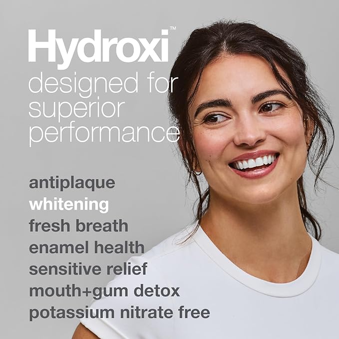 Davids Hydroxi Fluoride Free Nano Hydroxyapatite Toothpaste for Remineralizing Enamel & Sensitive Relief, Whitening, Antiplaque, SLS Free, Natural Peppermint, 5.25oz, Made in USA