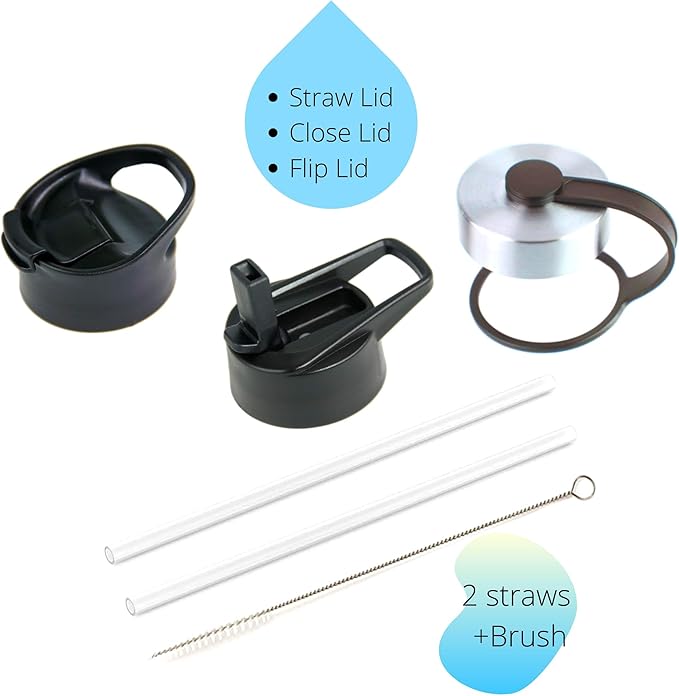 DRINCO Stainless Steel Water Bottle Spout Lid Vacuum Insulated Double Wall Water Bottle Wide Mouth (40oz 32oz 22oz 18oz 14oz) Leak Proof Keeps Cold or Hot (32 oz, 32oz Barn Red)