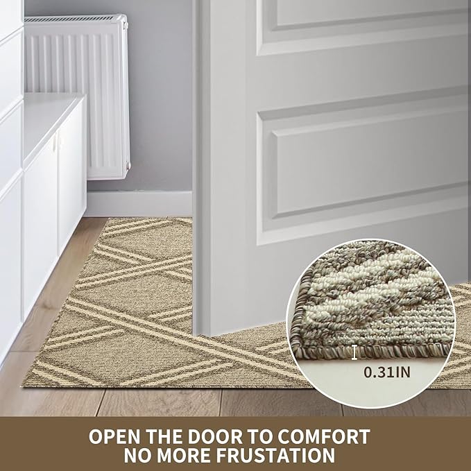 Door Mat Indoor Entrance, Large Welcome Mat Outdoor, Non Slip Front Door Mat Entryway（20x32）