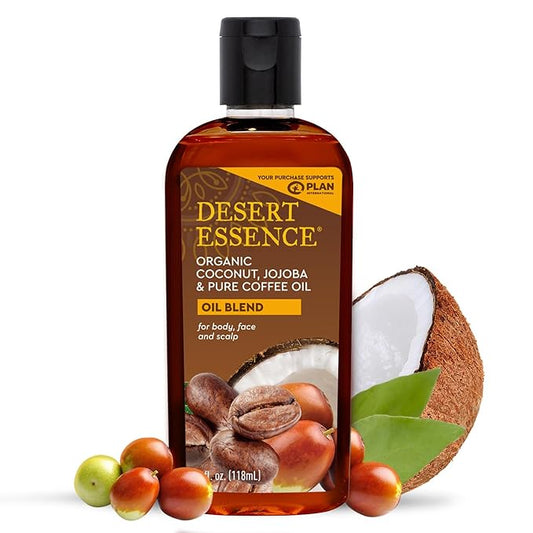 Desert Essence Organic Coconut, Jojoba, and Coffee Oil Blend