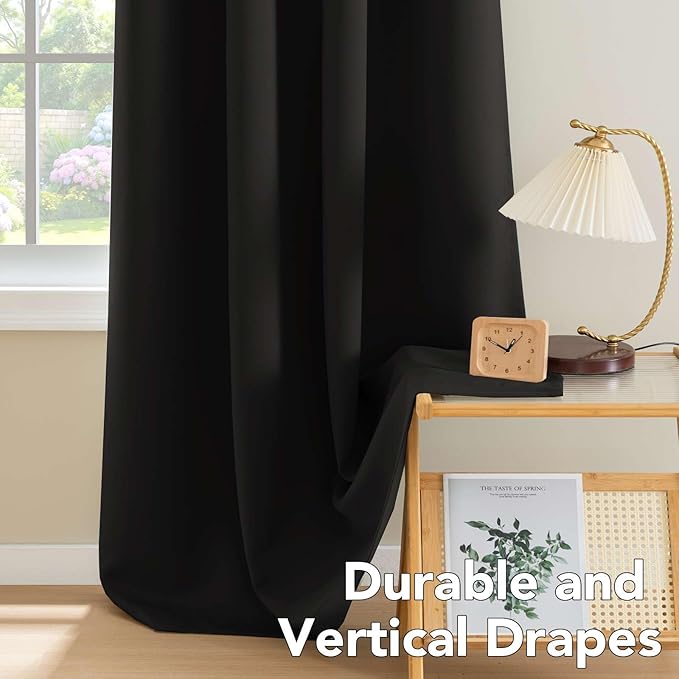 H.VERSAILTEX 100% Blackout Curtains - 84 Inch Long Thermal Insulated Curtains & Drapes With Grommet for Bedroom, Living Room, Bathroom