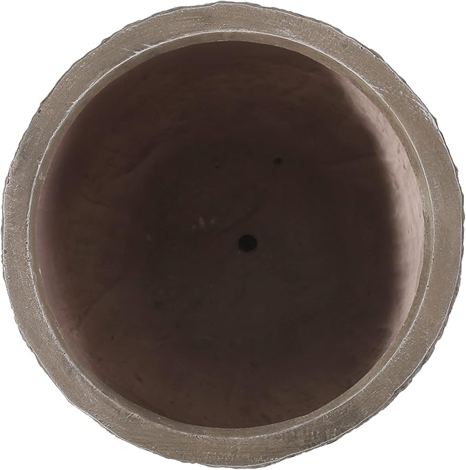 Christopher Knight Home Jorine Lightweight Concrete Planter, Cast Stone Plant Pot, Large Garden Urn, Patio Texture Finish Flower Pot for Balcony Backyard Poolside, No Assembly Needed, 27" H Brown