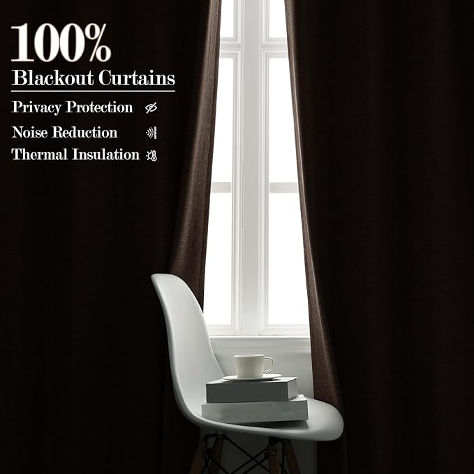 120" Wx108 L Linen Room Divider Drapes for Doorway/Glass Window/Sliding Door/Patio, Extra Wide Pinch Pleated Full Blackout Curtains for Girls Boys Teen Kids Room, 1 Panel, Light Brown