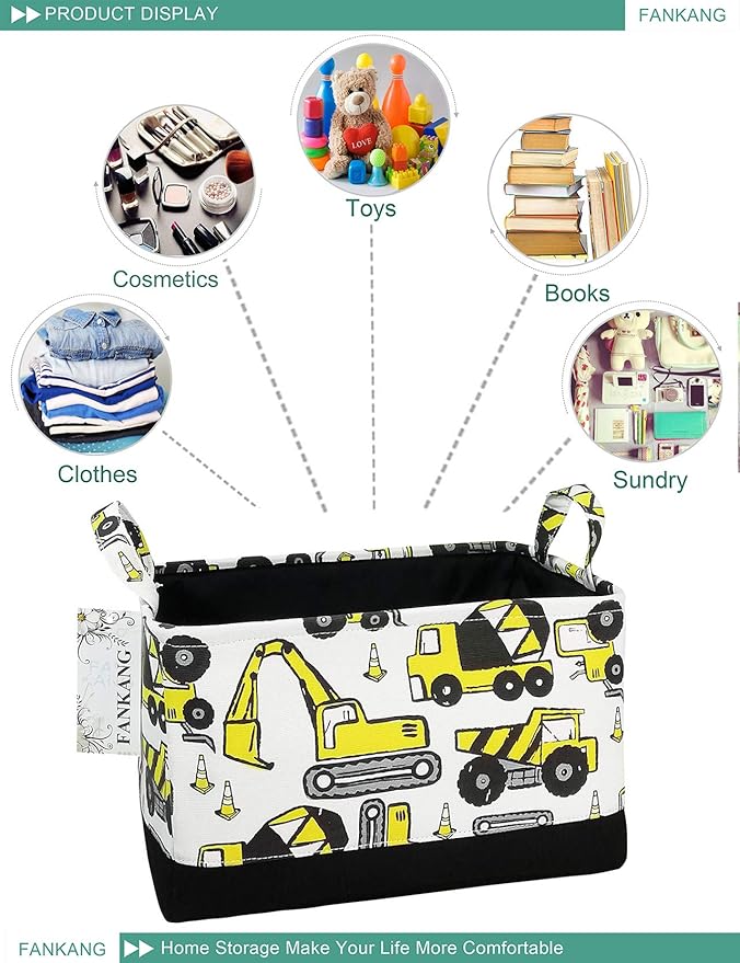 FANKANG Rectangular Laundry Basket Nursery Storage Fabric Storage Bin Storage Hamper,Gift Baskets (Engineering)