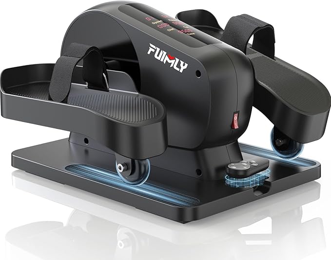 FUNMILY Under Desk Elliptical Machine, Large LCD Ellipse Leg Exerciser as Seen on TV, While Sitting for Seniors/Adults, 100% Pre-Assembled Exercise Equipment with Remote & Magnetic Storage