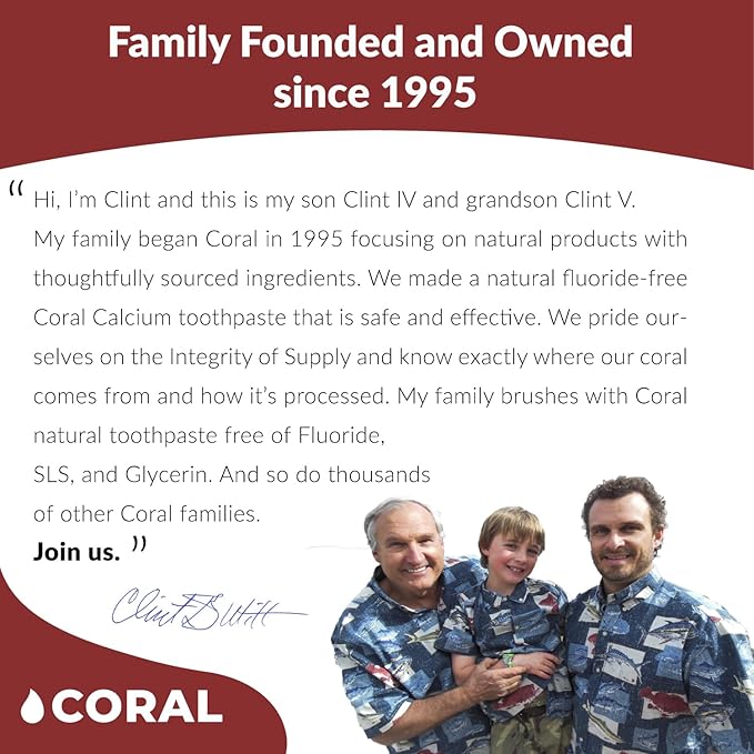 Coral Nano Silver Foaming Cinamon Tea Tree Toothpaste, Natural Fluoride Free Toothpaste, SLS and Glycerin Free - 4 Ounce