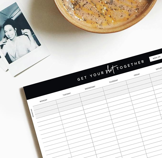 Get Your Stuff Together Weekly Work Planner - 8.5 x 11 Inch Undated Daily Planner with 52 Tear-Off Pages, Weekly To Do List Notepad for Effective Task Management, US Owned Busines