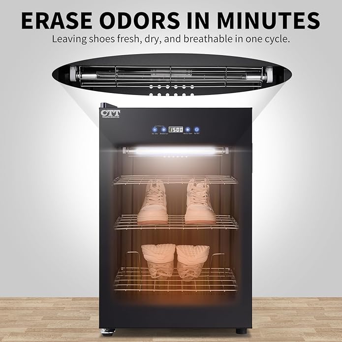 CTT Boot Dryer for Work Boots, Shoe Dryer for Sneakers, Gloves, Helmet & Boxing Glove, Electric Boot Dryer with Pull-out Detachable Rack, 3 Drying Mode, Timer, Auto-shut Off