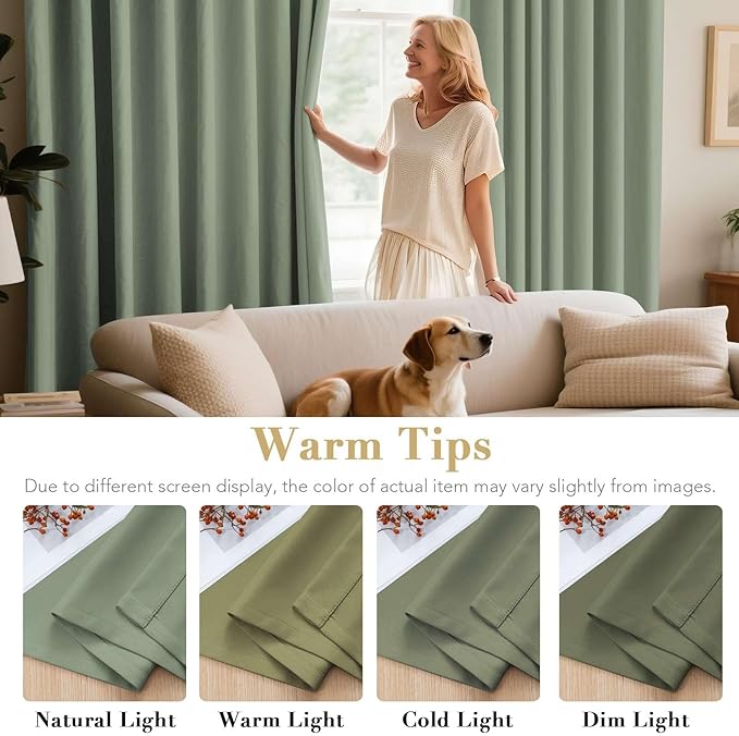 H.VERSAILTEX Ultra Soft Microfiber Thermal Insulated Antique Copper Grommet Blackout Curtains/Window Treatment Draperies 52 by 72 - Inch for Living Room/Bedroom, Set of 2 - Cyan