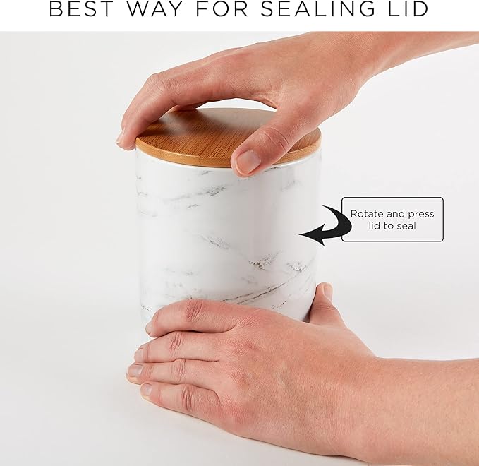 DII Kitchen Accessories Collection, Textured Matte Ceramic Canister Set, Sage, Dimple, 2 Piece