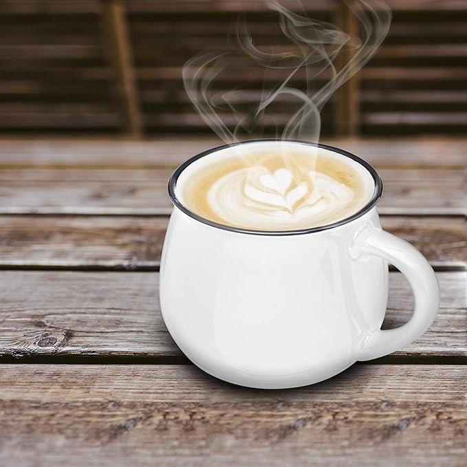 Custom Glazed Campfire Coffee Mugs 12 oz. Set of 50, Personalized Bulk Pack - Perfect for Coffee, Tea, Espresso, Hot Cocoa, Other Beverages - White