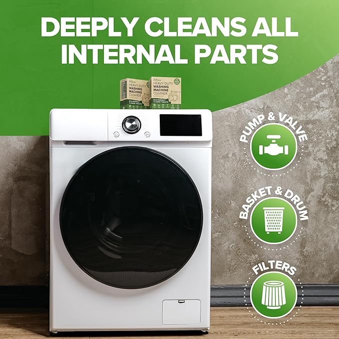 Dishwasher Cleaner + Washing Machine Cleaner Bundle - Heavy Duty Appliance Deep Cleaning, Descaling and Deodorizing.