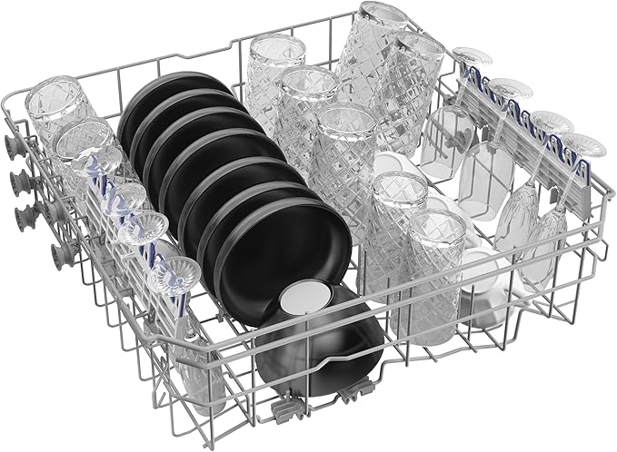 Empava 24 Inch Built-in Dishwasher, Stainless Steel Tub 15 Place Settings, 8 Wash Cycles, Top Control, Auto Door Dry, 49 dB Ultra Quiet, Energy Star & UL Certified