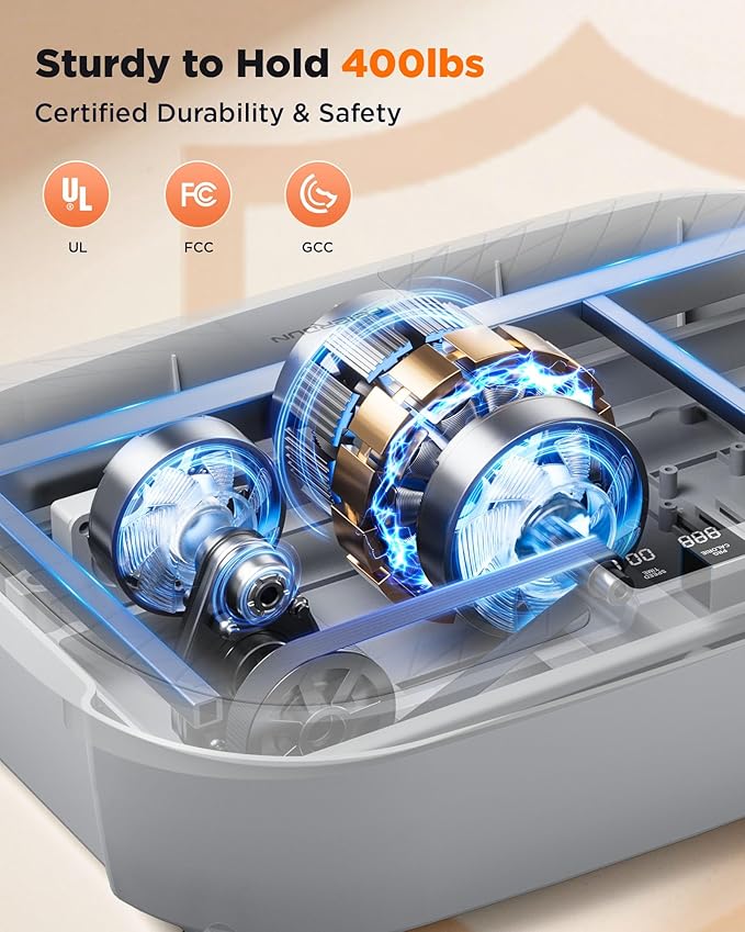 FEIERDUN Vibration Plate Exercise Machine, 400 LBS Capacity Vibration Plate for Lymphatic Drainage, Max Space for Whole-Body Workout & Relaxation at Home