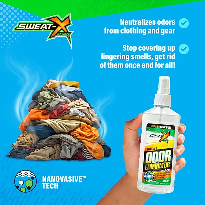 Extreme Odor Spray - Multipurpose No-Wash Deodorizer - Ideal for Shoes and Gym Clothing - Victory Scent (8 Fl Oz) - 6 Pack