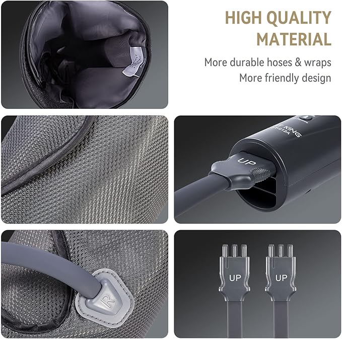 FIT KING Foot and Leg Massager for Circulation and Relaxation with Hand-held Controller 3 Modes 3 Intensities Helpful for Vericose Veins, Cramps, Swelling and Edema - Gift for Mom Wife Family