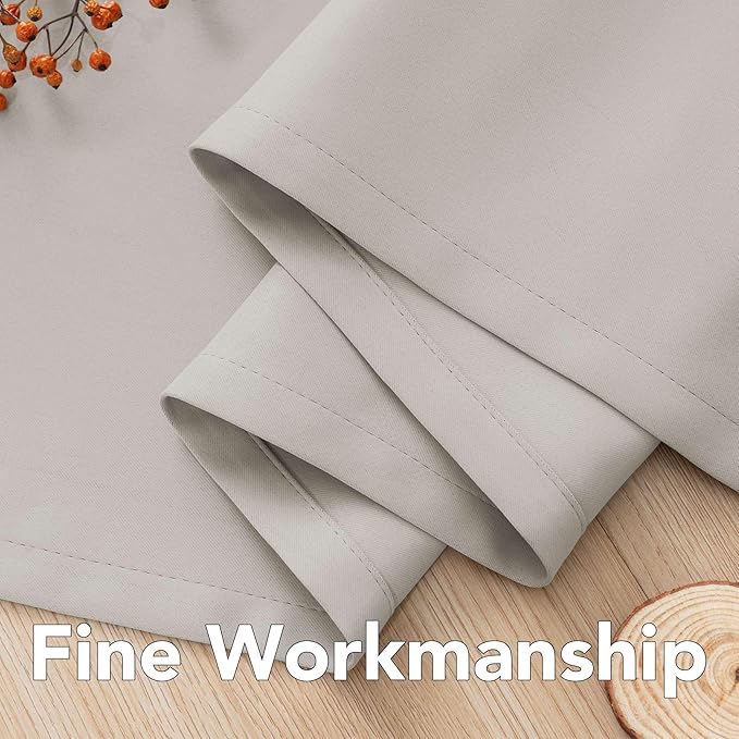 H.VERSAILTEX Premium Blackout Thermal Insulated Room Darkening Curtains for Bedroom/Living Room - Classic Grommet Top (2 Panels, Stone, 52 Inch by 72 Inch)