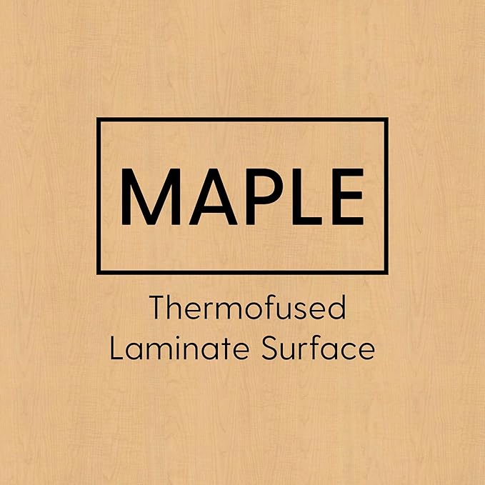 FDP Rectangle Activity School and Classroom Kids Table (24 x 72 inch), Chunky Toddler Legs, Adjustable Table Height 15-24 inches - Maple Top and Black Edge