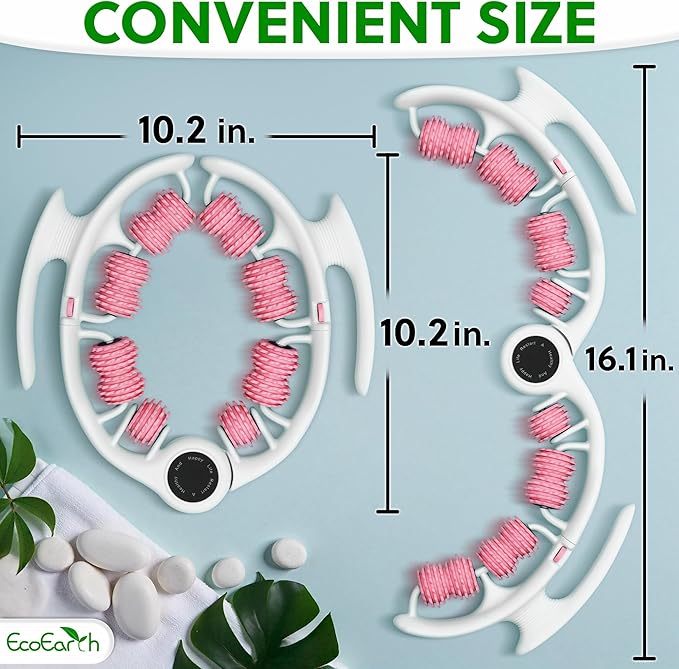 EcoEarth Cellulite Massage Roller - Handheld Fascia Massager with Detachable Handles - Anti Cellulite Tool for Legs, Thighs, Buttocks & Belly - Deep Tissue Muscle Roller for Lymphatic Drainage