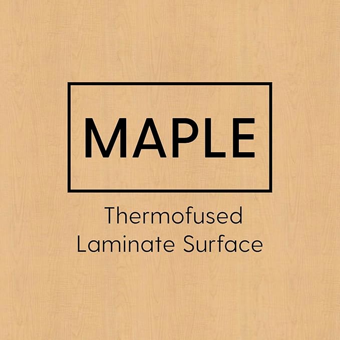 Factory Direct Partners FDP Rectangle Activity School and Classroom Kids Table (24 x 72 inch), Chunky Toddler Legs, Adjustable Table Height 15-24 inches - Maple Top and Green Edge