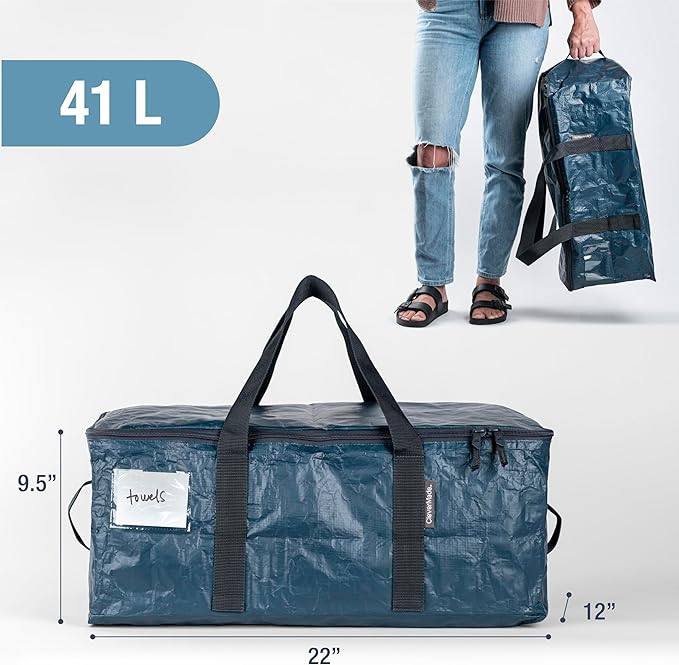 CleverMade Under Bed Storage Bag - Collapsible Storage for Shoes and Clothes Easy Use - Heavy Duty Utility Bag Home