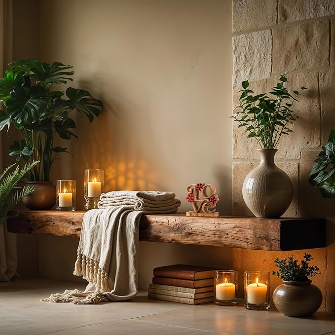 Decozen Gifts for Mom - Wooden Love Letters Sculpture - Mother's Day Birthday Gifts, Home, Office, Living Room, Shelf, Fireplace, Farmhouse, Tabletop, Boho and Mantle Decor - Mothers Day Decorations