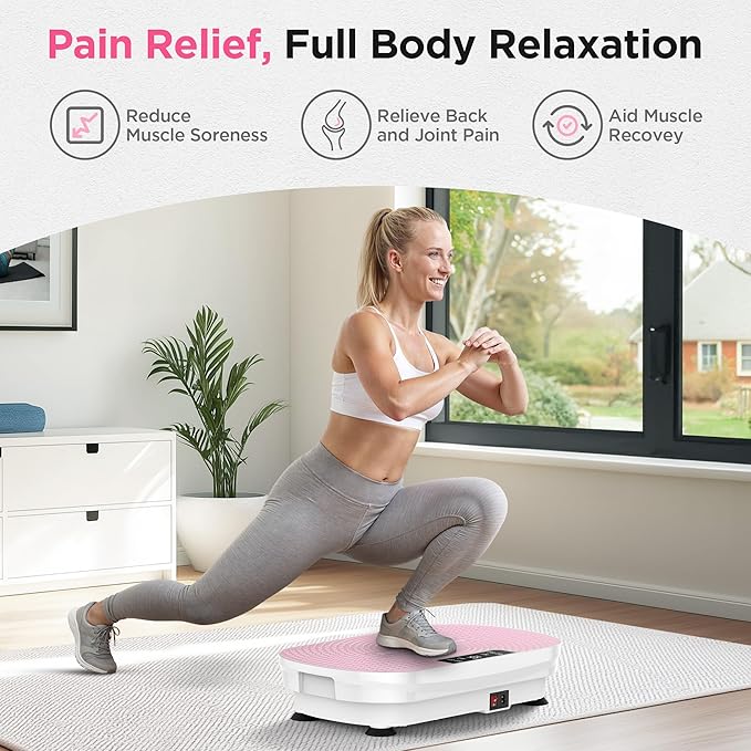 FEIERDUN Vibration Plate Exercise Machine, Vibration Plate for Lymphatic Drainage, Power Plate Vibration Platform for Weight Loss, Toning & Wellness