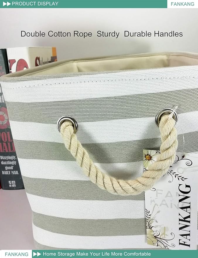 FANKANG Rectangular Laundry Basket Nursery Storage Fabric Storage Bin Storage Hamper,Gift Baskets(Giraffe)