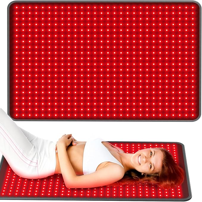 Comfytemp 41.5'' x 26'' Red Light Therapy Mat for Body, Near Infrared Light Therapy Pad with 560 LEDs, 660nm & 850nm Light Blanket for Back Belly Knee Joint Muscle Pain Relief, 96W