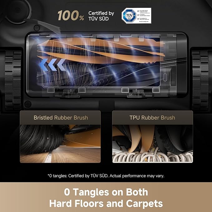 DREAME L40s Ultra Robot Vacuum and Mop, Auto-Empty, Mop Self-Cleaning, 1,9000Pa Suction, 100% Detangling DuoBrush, Extending Mops and Side Brush, 40mm Obstacle Clearing, App & Voice Control (Black)