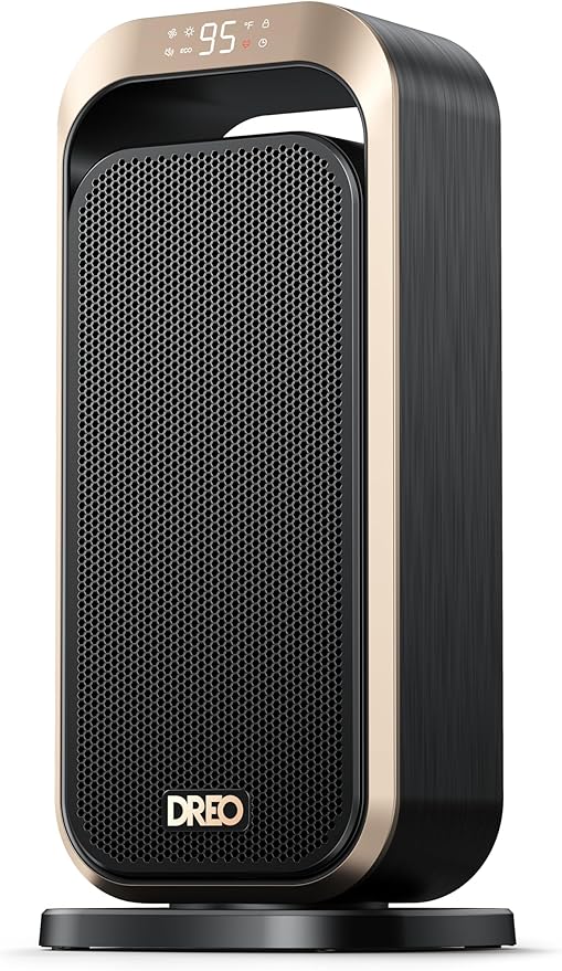 Dreo Space Heaters for Indoor Use, 1500W Portable Electric Heater with Remote and Thermostat, PTC Ceramic, Safety Heat with 70° Oscillation for Bedroom Office Home, Quiet, 12H Timer