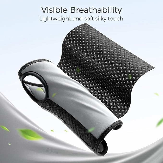 FREETOO Tendonitis Wrist Brace Night Support Fit Right Hand for Work, Pain Relief Wrist Splint for Arthritis, Sprain for Sleeping, Hand Brace for Carpal Tunnel For Women and Men (L/XL, Black/Grey)