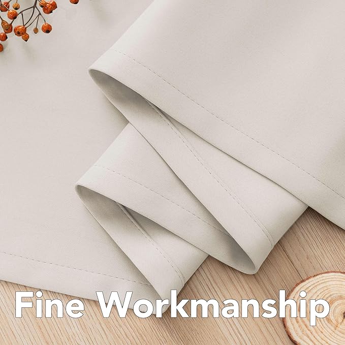 H.VERSAILTEX Ultra Soft Microfiber Thermal Insulated Antique Copper Grommet Blackout Curtains/Window Treatment Draperies 52 by 72 - Inch for Living Room/Bedroom, Set of 2 - Fog