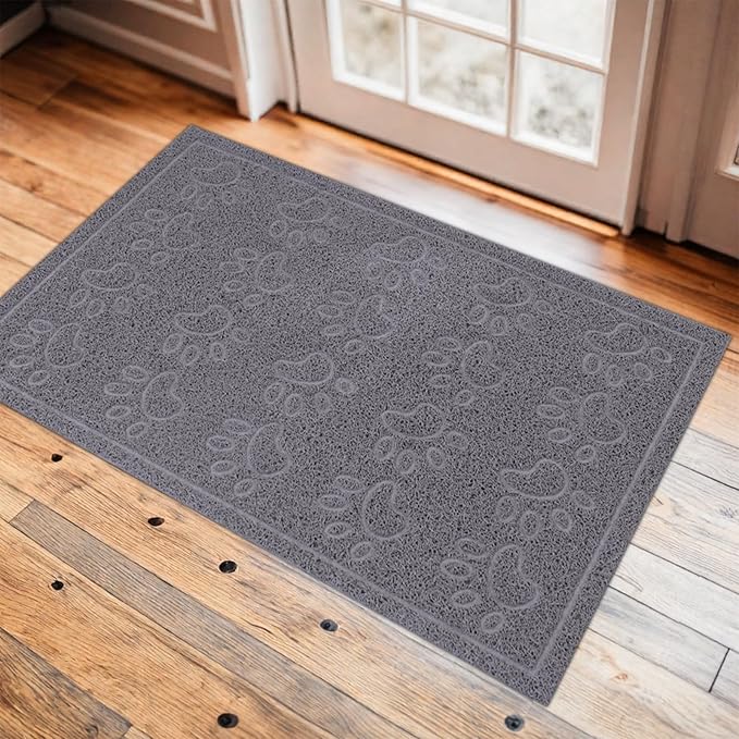 Door Mat Home Welcome Mats Outdoor and Indoor, Heavy-Duty Low-Profile Non-Slip Front Welcome Mat for Home Entrance, Outside Entry, Yard, Floor, Patio (Grey, 36x24)