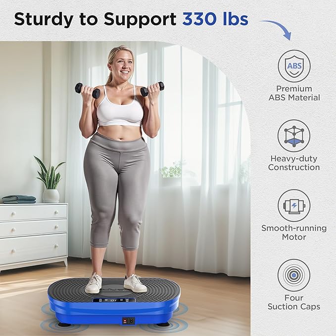 FEIERDUN Vibration Plate Exercise Machine, Vibration Plate for Lymphatic Drainage, Power Plate Vibration Platform for Weight Loss, Toning & Wellness