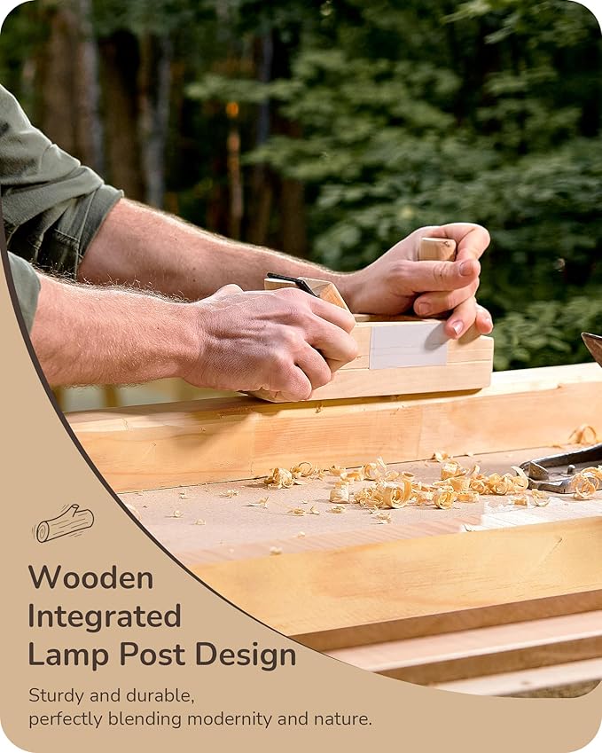 EDISHINE Floor Lamps for Living Room, Upgraded Dual-Sided Lighting, Wooden Corner Floor Lamp, LED Corner Lamp with Remote/Foot Control, 7CCT & Dimmable Standing Lamp for Bedroom, Office, Dark Walnut