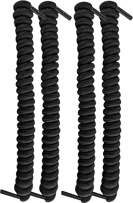 FOOTMATTERS Curly No Tie Shoe Laces - Elastic Spring Laces